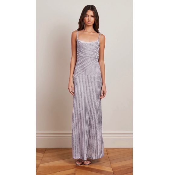 ISO*** Just Cavalli Striped Metallic Crochet Knit Maxi Slip Dress - Picture 2 of 4
